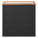Planter Black 80x40x80 cm Poly Rattan