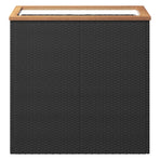Planter Black 80x40x80 cm Poly Rattan