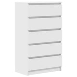 Drawer Cabinet White 60x36x103 cm Engineered Wood - Front View