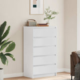 Drawer Cabinet White 60x36x103 cm Engineered Wood - Side View