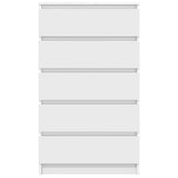 Drawer Cabinet White 60x36x103 cm Engineered Wood