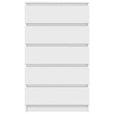 Drawer Cabinet White 60x36x103 cm Engineered Wood - Top-Down View