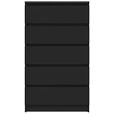 Drawer Cabinet Black 60x36x103 cm Engineered Wood