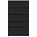 Drawer Cabinet Black 60x36x103 cm Engineered Wood