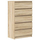 Drawer Cabinet Sonoma Oak 60x36x103 cm Engineered Wood - Front View