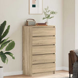 Drawer Cabinet Sonoma Oak 60x36x103 cm Engineered Wood - Side View