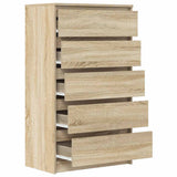 Drawer Cabinet Sonoma Oak 60x36x103 cm Engineered Wood - Close-Up Angle