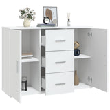 Sideboard White 91x29.5x65 cm Engineered Wood - 45-Degree Angle