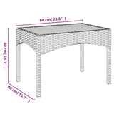 3 Piece Garden Lounge Set with Cushions Grey Poly Rattan - Close-Up Angle