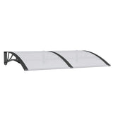Door Canopy Black 150x100 cm Polycarbonate