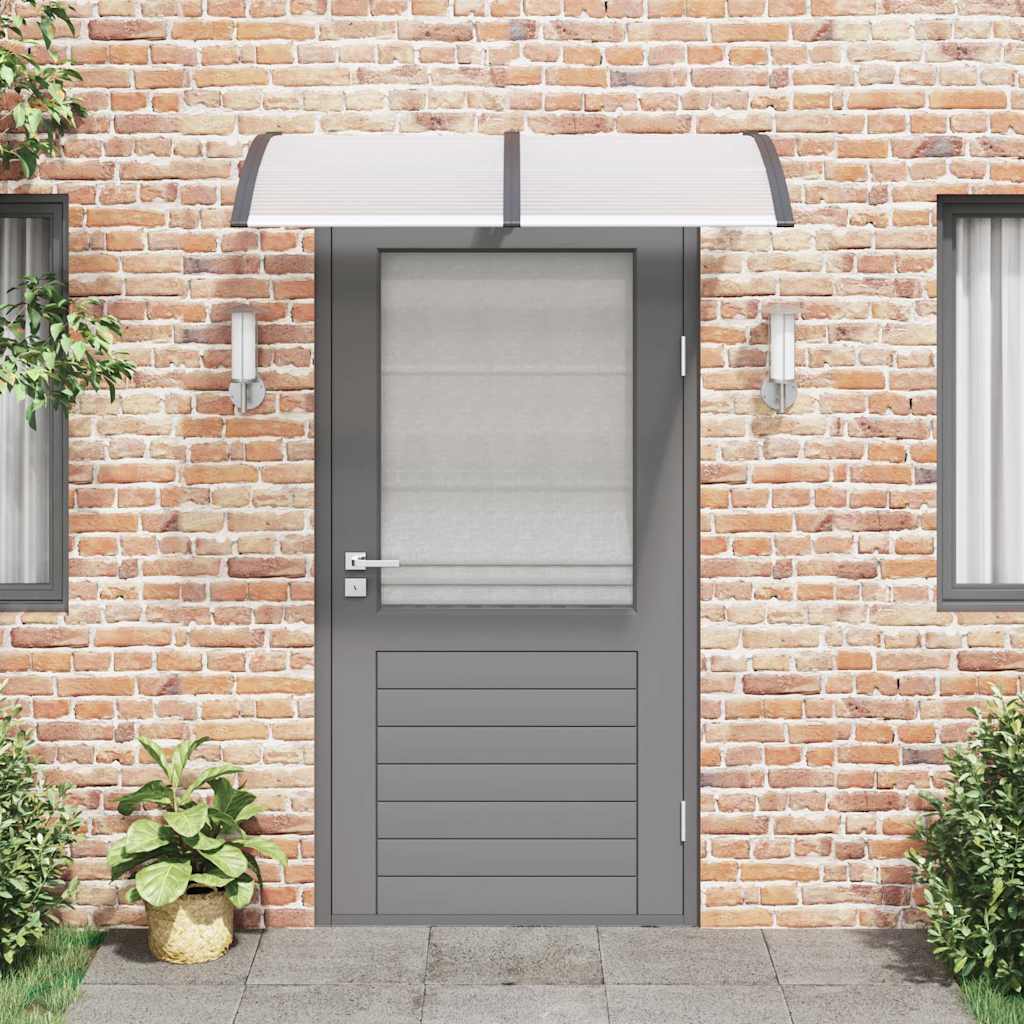 Door Canopy Black 150x100 cm Polycarbonate
