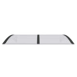 Door Canopy Black 150x100 cm Polycarbonate