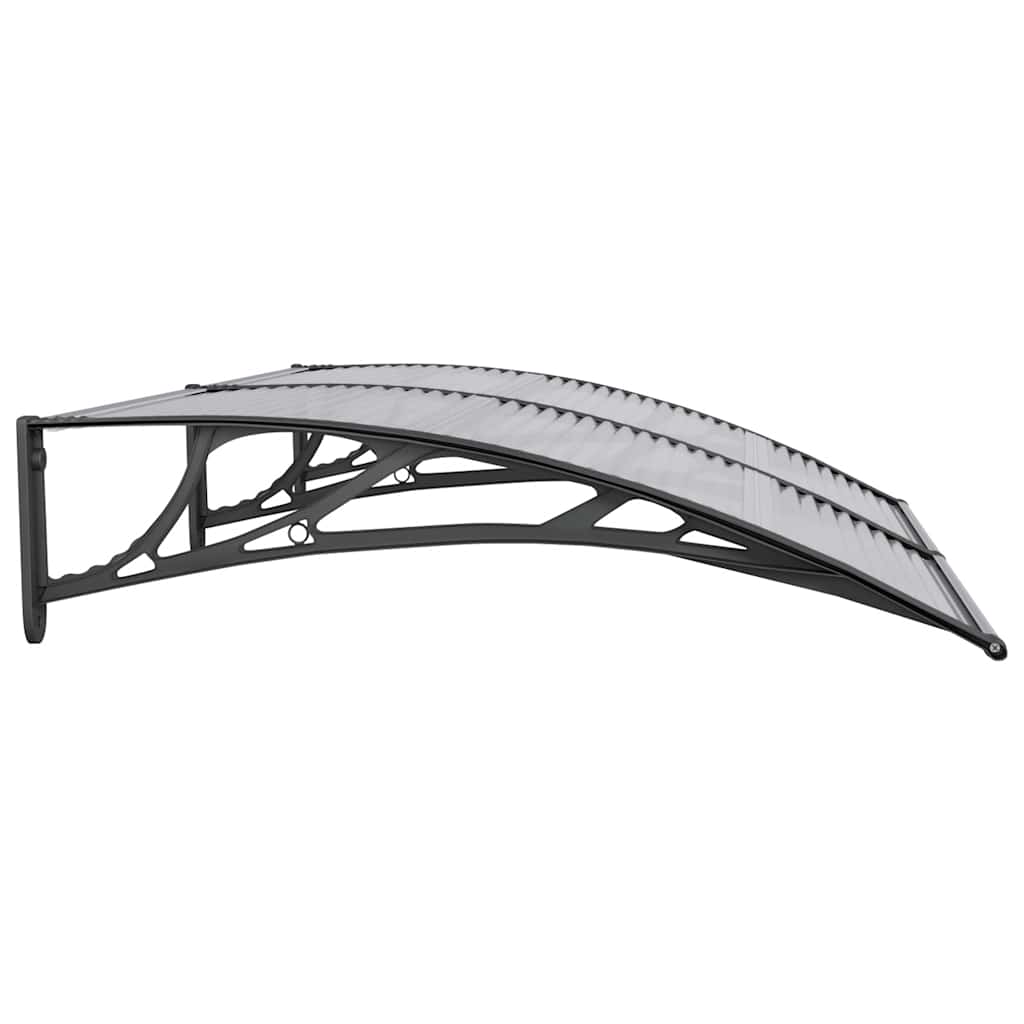 Door Canopy Black 150x100 cm Polycarbonate