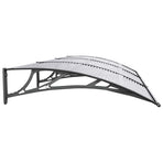 Door Canopy Black 300x100 cm Polycarbonate