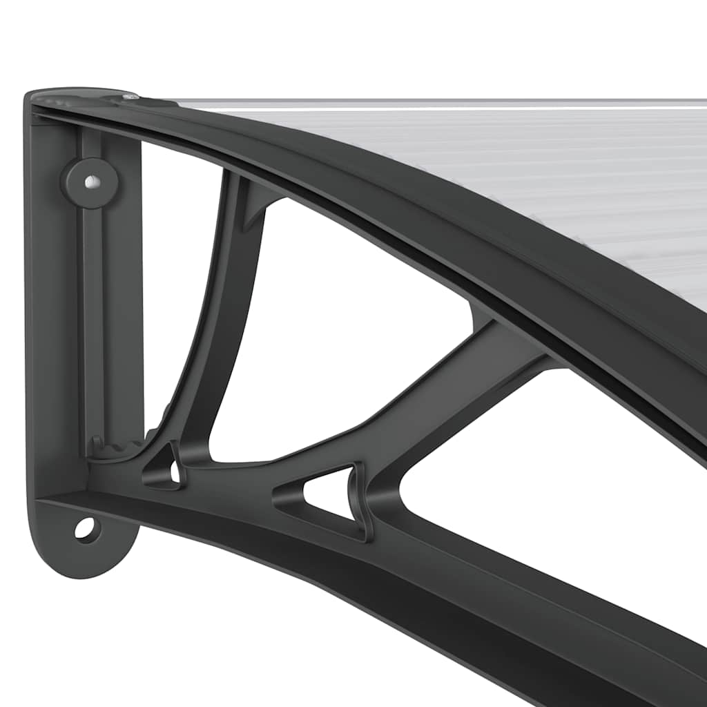 Door Canopy Black 300x100 cm Polycarbonate