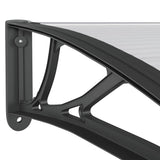 Door Canopy Black 300x100 cm Polycarbonate