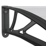 Door Canopy Black 300x100 cm Polycarbonate