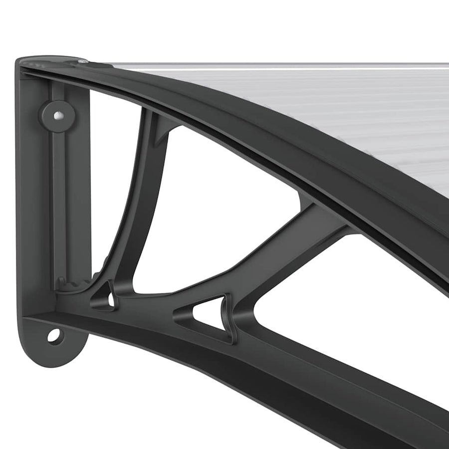 Door Canopy Black 300x100 cm Polycarbonate