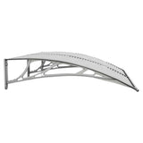 Door Canopy Grey 150x100 cm Polycarbonate - 45-Degree Angle