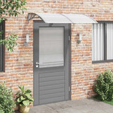 Door Canopy Grey 150x100 cm Polycarbonate