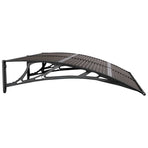 Door Canopy Black 150x100 cm Polycarbonate