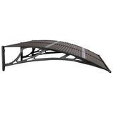 Door Canopy Black 150x100 cm Polycarbonate - 45-Degree Angle