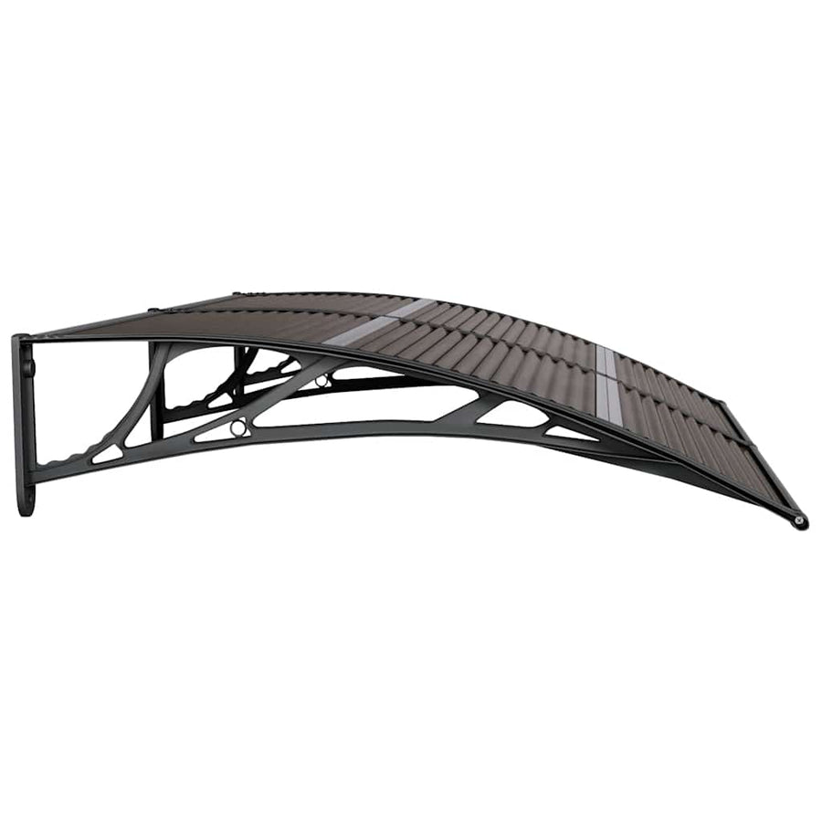 Door Canopy Black 150x100 cm Polycarbonate