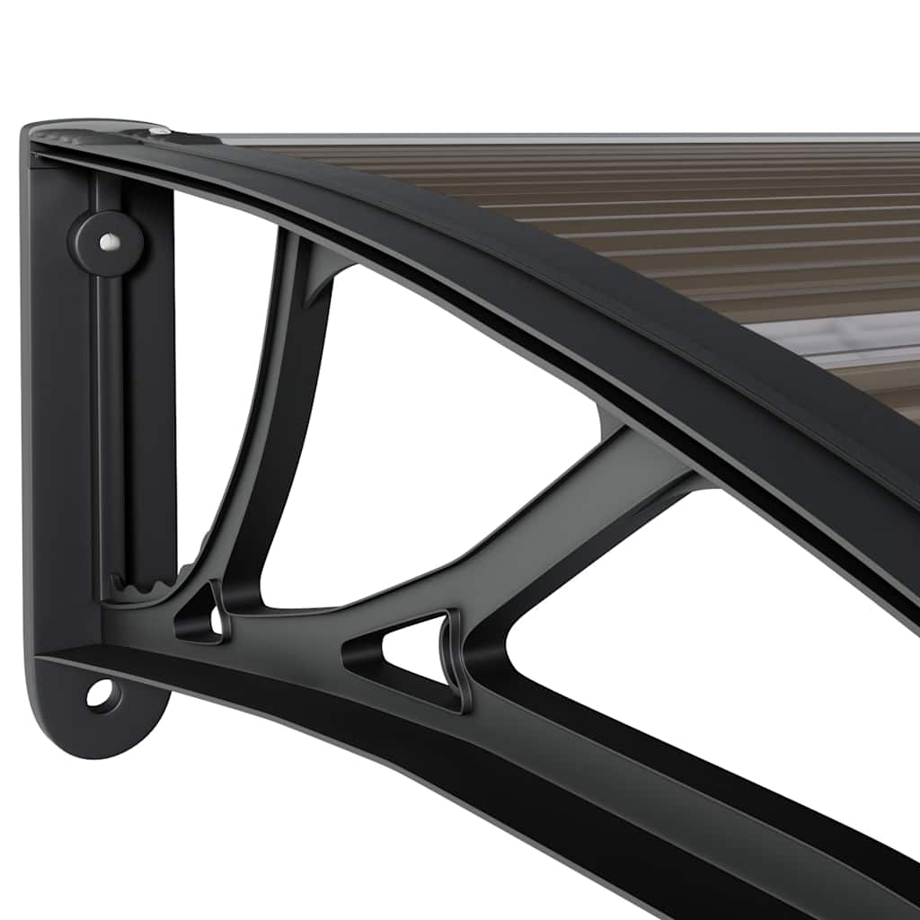 Door Canopy Black 300x100 cm Polycarbonate