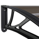 Door Canopy Black 300x100 cm Polycarbonate