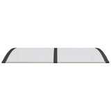 Door Canopy Black and Transparent 150x75 cm Polycarbonate