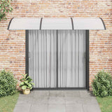 Door Canopy Black and Transparent 300x75 cm Polycarbonate - Side View