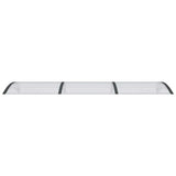 Door Canopy Black and Transparent 300x75 cm Polycarbonate
