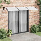 Door Canopy Black and Transparent 300x75 cm Polycarbonate