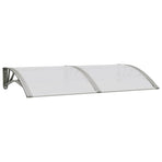 Door Canopy Grey 150x75 cm Polycarbonate
