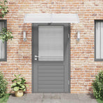 Door Canopy Grey 150x75 cm Polycarbonate