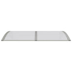 Door Canopy Grey 150x75 cm Polycarbonate