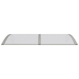 Door Canopy Grey 150x75 cm Polycarbonate - Top-Down View