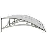 Door Canopy Grey 150x75 cm Polycarbonate - 45-Degree Angle