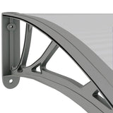 Door Canopy Grey 150x75 cm Polycarbonate
