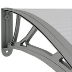 Door Canopy Grey 150x75 cm Polycarbonate
