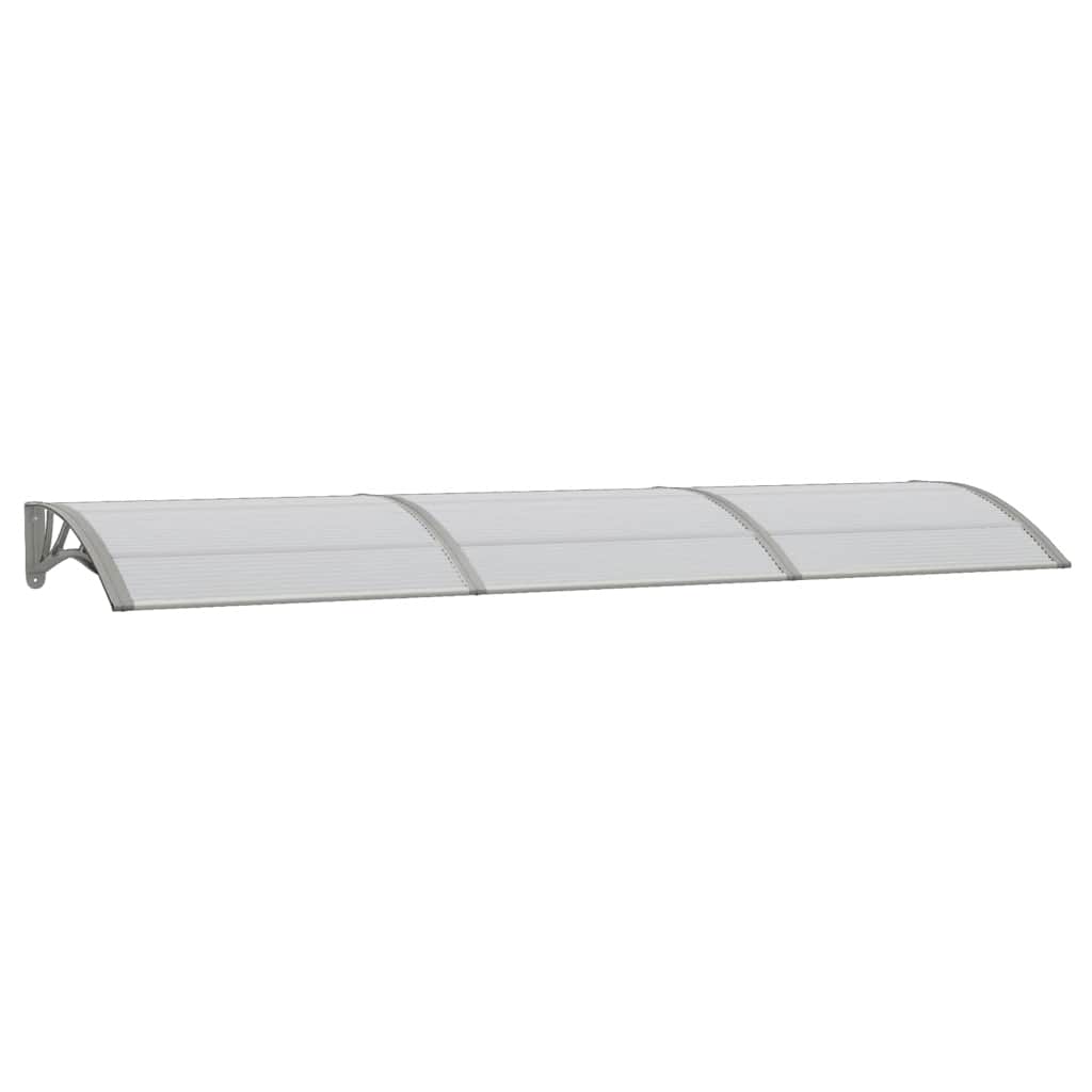 Door Canopy Grey 300x75 cm Polycarbonate