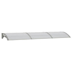 Door Canopy Grey 300x75 cm Polycarbonate