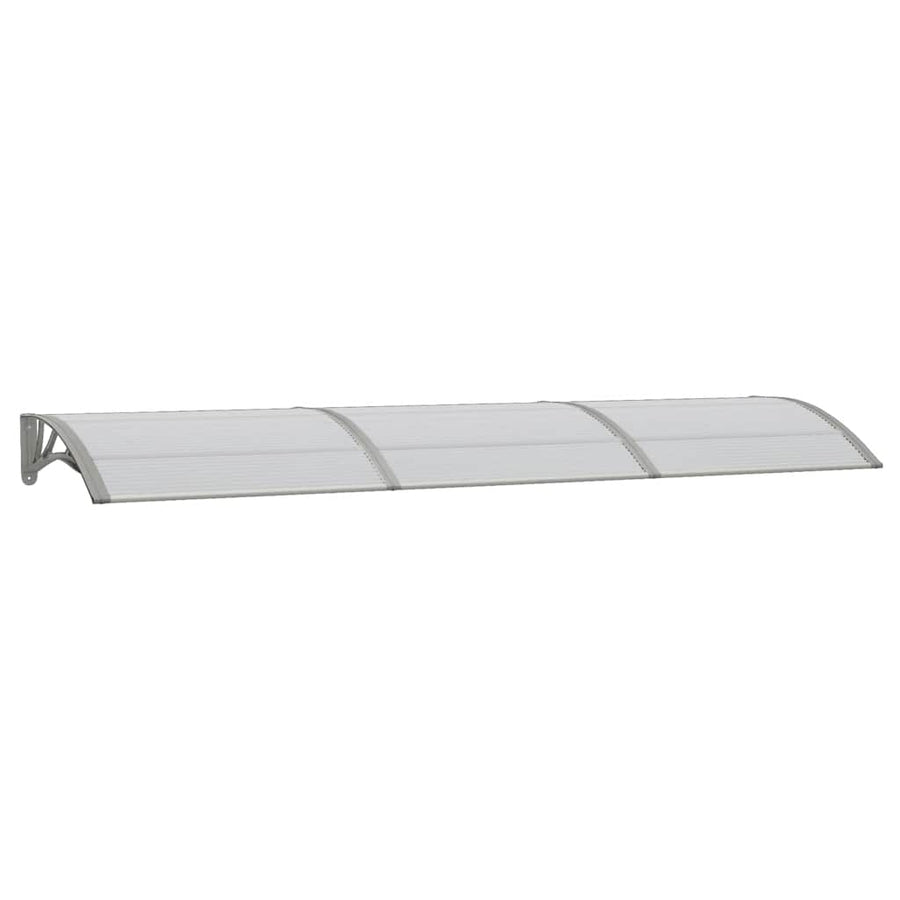 Door Canopy Grey 300x75 cm Polycarbonate