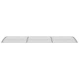 Door Canopy Grey 300x75 cm Polycarbonate