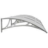 Door Canopy Grey 300x75 cm Polycarbonate