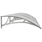 Door Canopy Grey 300x75 cm Polycarbonate