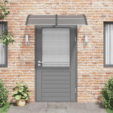 Door Canopy Black 150x75 cm Polycarbonate - Side View