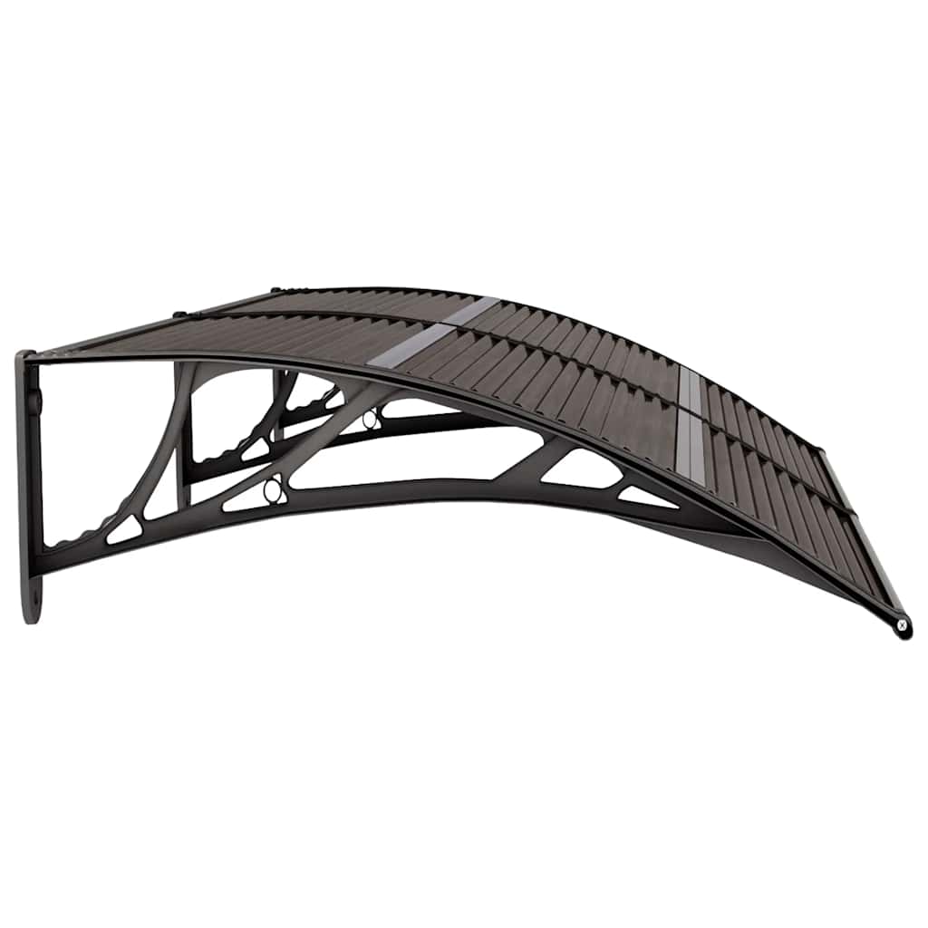 Door Canopy Black 150x75 cm Polycarbonate