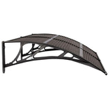 Door Canopy Black 150x75 cm Polycarbonate - 45-Degree Angle