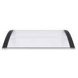 Door Canopy Black and Transparent 80x75 cm Polycarbonate